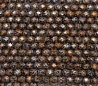 Firepolish 6mm: FP6-23980-45703 - Tweedy Copper - 25 Bead Strand