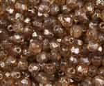 Firepolish 6mm : FP6-CTS0003 - Stone Copper Picasso - Crystal - 25 pieces