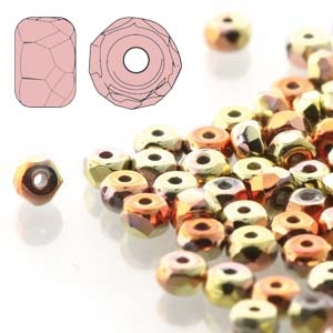 FPMS2300030-98542 - 2x3mm Faceted Micro Spacers - California Gold - 25 Pieces