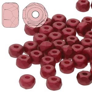 FPMS2302010-29717 - 2x3mm Faceted Micro Spacers - Dark Red - 25 Pieces