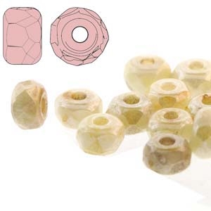 FPMS2302010-65401 - 2x3mm Faceted Micro Spacers - Honey Drizzle - 25 Pieces