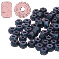 FPMS2323980-29074 - 2x3mm Faceted Micro Spacers - Polychrome Denim Blue - 25 Pieces