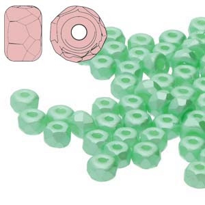 FPMS2325025 - 2x3mm Faceted Micro Spacers - Pastel Light Green - 25 Pieces