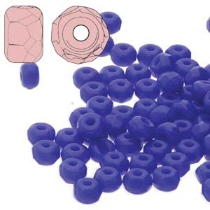 FPMS2333050 - 2x3mm Faceted Micro Spacers - Cobalt Blue - 25 Pieces