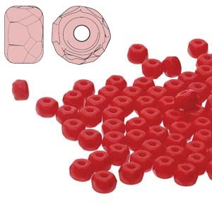 FPMS2393200 - 2x3mm Faceted Micro Spacers - Red - 25 Pieces