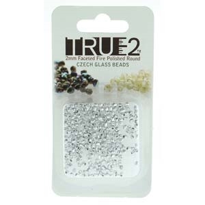 FPR0200030-27080-R - Fire Polish True 2mm Beads -  Etched Full Labrador APPX 2 Grams - 200 Beads Factory Pack