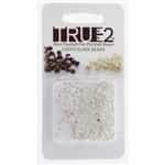 FPR0200030-78109-R - Fire Polish True 2mm Beads -  Crystal AB Silver Lined - Approx 2 Grams - 200 Beads Factory Pack