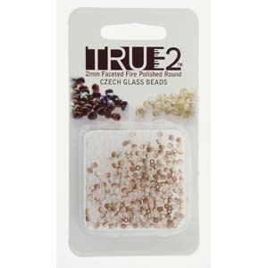 FPR0203000-22571-R - Fire Polish True 2mm Beads -  Chalk White Celsian Matte - Approx 2 Grams - 200 Beads Factory Pack