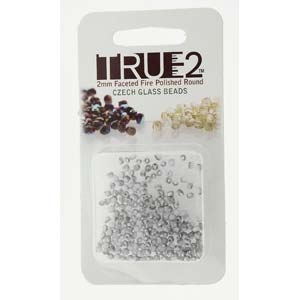 [ OR ] FPR0203000-27071-R - Fire Polish True 2mm Beads -  Chalk White Labrador Matte - Approx 2 Grams - 200 Beads Factory Pack