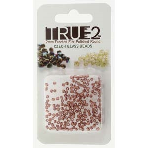 [ OR ] FPR0220030-68105-R - Fire Polish True 2mm Beads -  Light Amethyst Copper LD Rainbow - Approx 2 Grams - 200 Beads Factory Pack