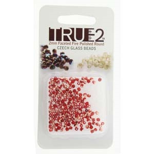 FPR0290080-27101-R - Fire Polish True 2mm Beads -  Siam Capri Gold - Approx 2 Grams - 200 Beads Factory Pack