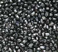 Firepolish Tear Drop 7/5mm:  FPTD-14400 - Hematite - 2 Beads