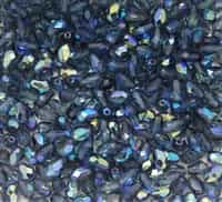 Firepolish Tear Drop 7/5mm:  FPTD-X3033 - Montana Blue AB - 2 Beads