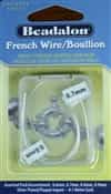 'French' Wire Silver Plated .1 Meter Each Size Assorted