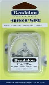 'French' Wire Silver Plated 1 Meter Medium