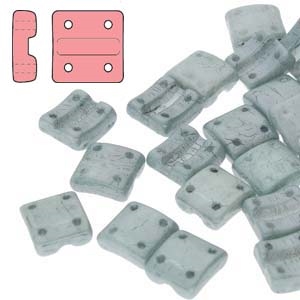 FXRV8703000-14459 - Fixer Beads with Vertical Holes - Chalk Green Luster - 10 Count