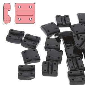 FXRV8723980 - Fixer Beads with Vertical Holes - Jet - 10 Count