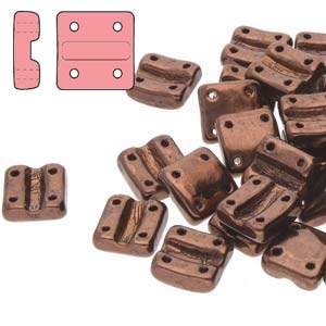 FXRV8723980-14415 - Fixer Beads with Vertical Holes - Jet Bronze - 10 Count