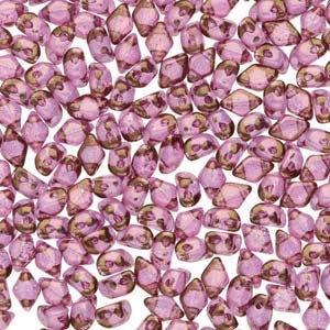 GD6400030-14496 - Matubo Mini GemDuo Beads - 6x4mm - Crystal Violet Luster - 25 Count