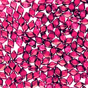 GD6400030-29260 - Matubo Mini GemDuo Beads - 6x4mm - Halo French Rose - 25 Count