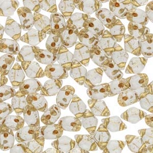 GD6400030-68106 - Matubo Mini GemDuo Beads - 6x4mm - Crystal Bronze Lined - 25 Count