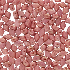 GD6403000-15495 - Matubo Mini GemDuo Beads - 6x4mm - Chalk Red Terracotta - 25 Count