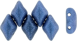 [ 4-2-F-2 ] GD6423980-79031 - Matubo Mini GemDuo Beads - 6x4mm - Metallic Suede Blue - 25 Count