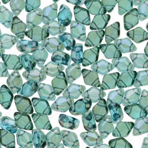 GD6460020-22901 - Matubo Mini GemDuo Beads - 6x4mm - Aquamarine Clarit - 25 Count