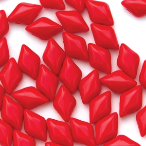 GD6493200 - Matubo Mini GemDuo Beads - 6x4mm - Opaque Coral Red - 25 Count