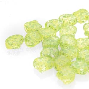 [ 8-1-B-1 ] Ginko : GNK8700030-24405 - Confetti Splash Yellow Green - 25 Beads