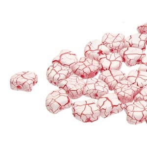 Ginko : GNK7802010-24602 - Ionic White/Red - 25 Beads