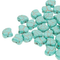 Ginko : GNK7802010-24614 - Ionic Turquoise Green/Brown - 25 Beads