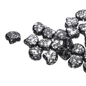 Ginko : GNK8723980-15481 - Jet Silver Splash - 25 Beads