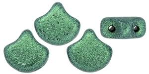 [ 8-1-B-3 ] Ginko : GNK8723980-79051 - Metallic Suede Light Green - 25 Beads