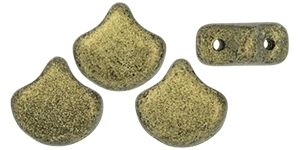 [ 8-1-B-3 ] Ginko : GNK8723980-79080 - Metallic Suede Gold - 25 Beads
