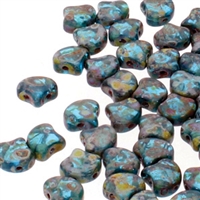 Ginko : GNK8760020-86805 - Aqua Travertine - 25 Beads