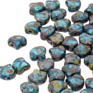 Ginko : GNK8760020-86805 - Aqua Travertine - 25 Beads