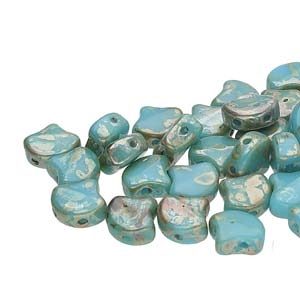 Ginko : GNK7863030-43500 - Blue Turquoise Rembrandt - 25 Beads