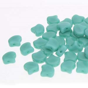 Ginko : GNK87-63130 Turquoise Green - 25 Beads