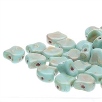 Ginko : GNK8763130-86805 - Green Turquoise Dark Travertine - 25 Beads