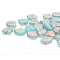 Ginko : GNK7863130-94412 - Turquoise Green Copper Splash - 25 Beads