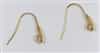 GPB17MMFTD - Gold Plated Brass 17mm Fishhook Earwires with Tear Drop - 1 Pair