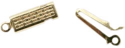 Gold Plated Brass Box Clasp 19x5mm