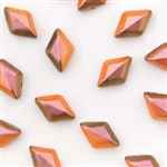 GemDuo-29054 - GemDuo 2-Hole Beads - 5x8mm - Duet Polychrome Carrot & Spice (8 Grams - Approx. 55 pcs)