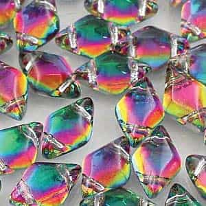 GemDuo-29436 - GemDuo 2-Hole Beads - 5x8mm - Backlit Spectrum (approx 55 pcs)