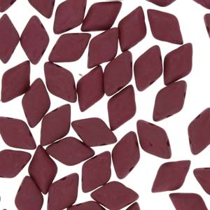 GemDuo-29528 - GemDuo 2-Hole Beads - 5x8mm - Matte Velvet Maroon (8 Grams - Approx. 55 pcs)