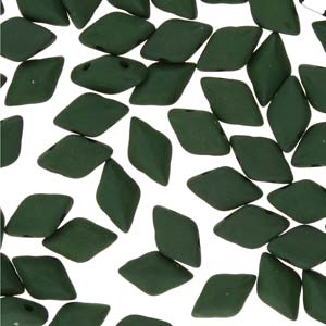 GemDuo-29542 - GemDuo 2-Hole Beads - 5x8mm - Matte Velvet Forest Green (8 Grams - Approx. 55 pcs)