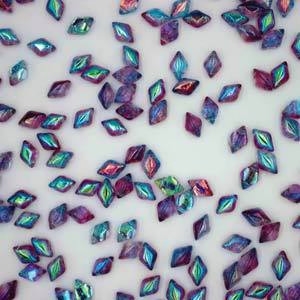 GemDuo-48113 - GemDuo 2-Hole Beads - 5x8mm - Summer Rainbow Dark Violet (8 Grams - Approx. 55 pcs)