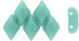 GemDuo-6313 - GemDuo 2-Hole Beads - 5x8mm - Opaque Turquoise (approx 55 pcs)