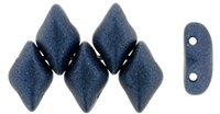 GemDuo79032- - GemDuo 2-Hole Beads - 5x8mm - Metallic Suede Dark Blue (approx 55 pcs)